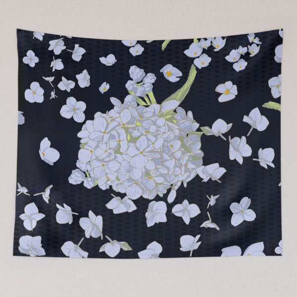 Item preview, Pattern - Hand-drawn Moody Gothic Hydrangea designed and sold by Eejee-SK.