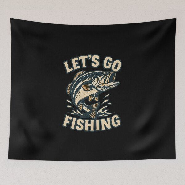 Item preview, Lets Go Fishing Vintage Bass Fisherman designed and sold by Photo-Sphere101.