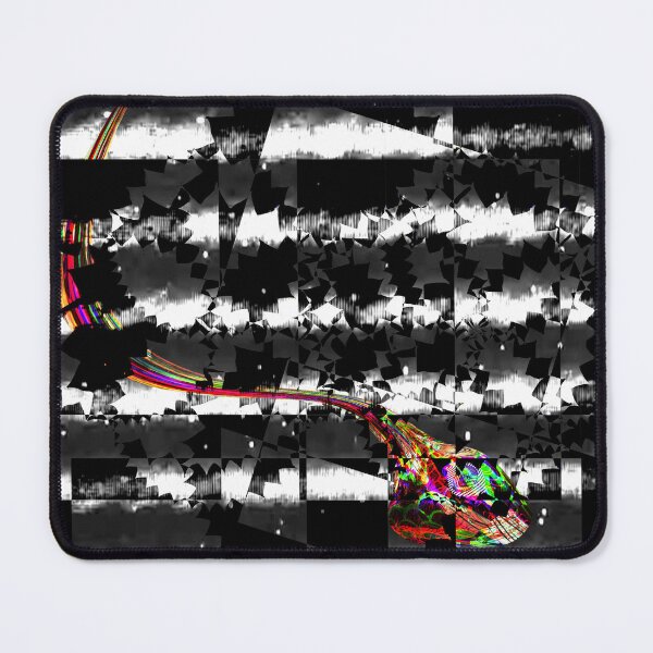 Item preview, Psychedelic Digital Distortion - Monochrome Glitch Art with Prism Light designed and sold by Marsailhe Milward.