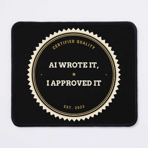 Item preview, AI Wrote It I Approved It Funny Vibe Coding Programmer Developer Gift designed and sold by abdoali102.