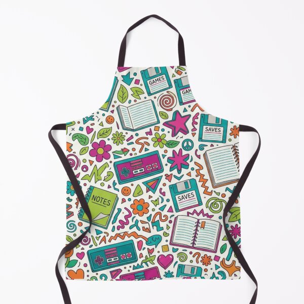 Item preview, 90s Retro Gaming and School Doodle Seamless Pattern designed and sold by QCena.