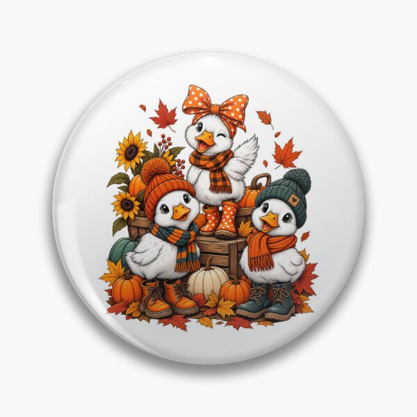 Item preview, Autumn Duck Friends – Cute Fall Ducks in Cozy Sweaters designed and sold by afr-saad.
