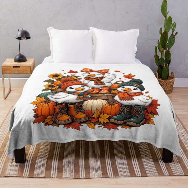Item preview, Autumn Duck Friends – Cute Fall Ducks in Cozy Sweaters designed and sold by afr-saad.