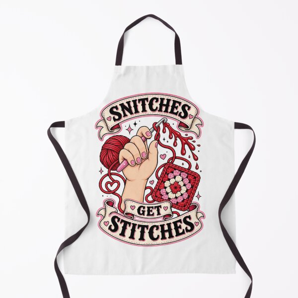 Item preview, Snitches Get Stitches — Cute Crochet Yarn Pun designed and sold by TheRoll.