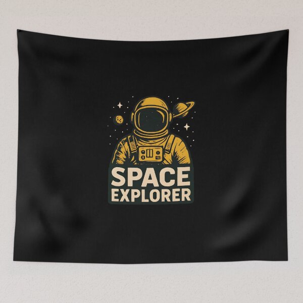 Item preview, Space Explorer Astronaut Galaxy Retro Science Astronomy designed and sold by Photo-Sphere101.