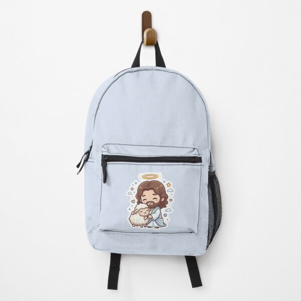 Item preview, Jesus with Sheep Kawaii Style for Children designed and sold by MantoSagrado.
