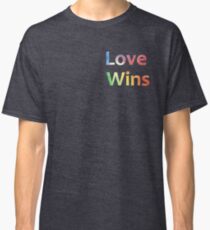 Small Logo Love Wins Slogan Pride 2018 Classic T-Shirt