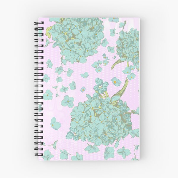 Item preview, Pattern - Hand-drawn Teal on Bubblegum Hydrangea designed and sold by Eejee-SK.