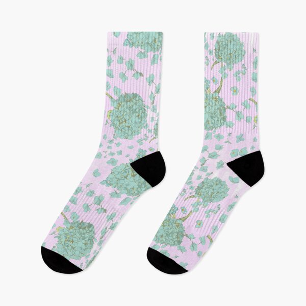 Item preview, Pattern - Hand-drawn Teal on Bubblegum Hydrangea designed and sold by Eejee-SK.