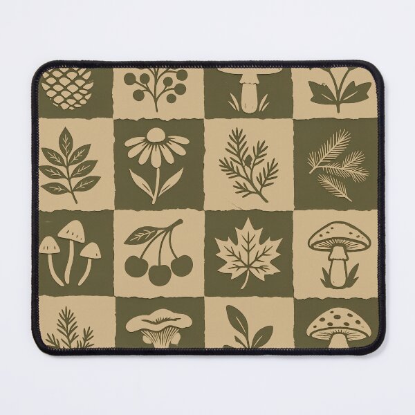 Item preview, Patchwork Botanical Forest Fungi designed and sold by ITCHAWAWAA.