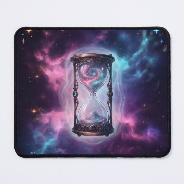 Item preview, Floating hourglass in galactic space designed and sold by Azurart2.