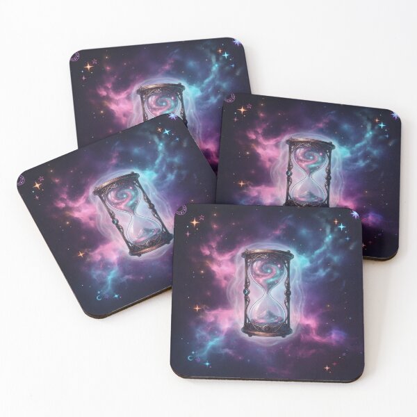 Item preview, Floating hourglass in galactic space designed and sold by Azurart2.