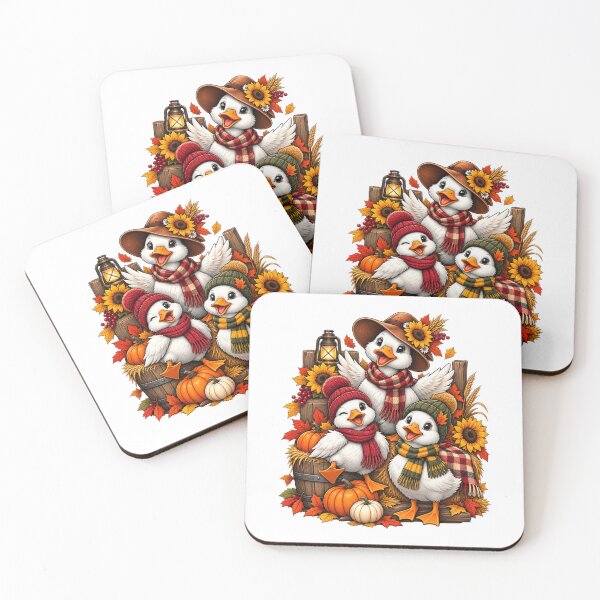 Item preview, Cute Autumn Ducks – Cozy Fall Friends designed and sold by afr-saad.