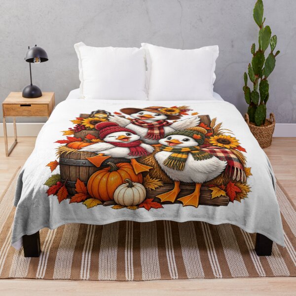 Item preview, Cute Autumn Ducks – Cozy Fall Friends designed and sold by afr-saad.