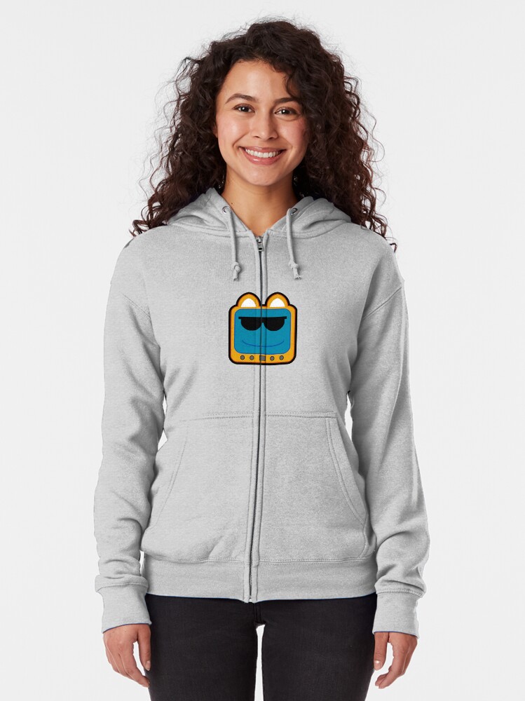 Alternate view of Television Kitty Cool Glasses 1 Zipped Hoodie