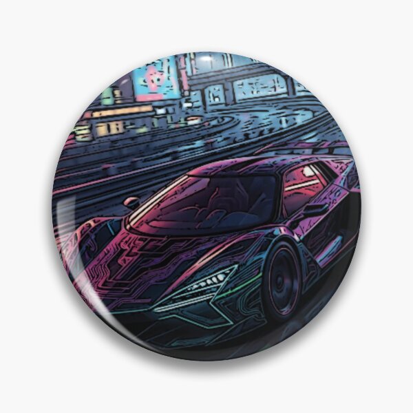 Item preview, Cyberpunk Neon Hypercar | Futuristic City Racing Synthwave Art designed and sold by Nexus Space.