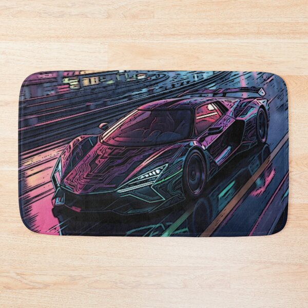 Item preview, Cyberpunk Neon Hypercar | Futuristic City Racing Synthwave Art designed and sold by Nexus Space.