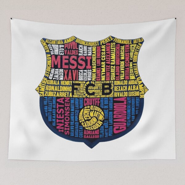 Item preview, Barcelona FC Legends Crest Typography Art designed and sold by annaarthk.