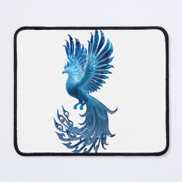 Item preview, Majestic Glowing Blue Ice Phoenix designed and sold by LC&LCPlatform.
