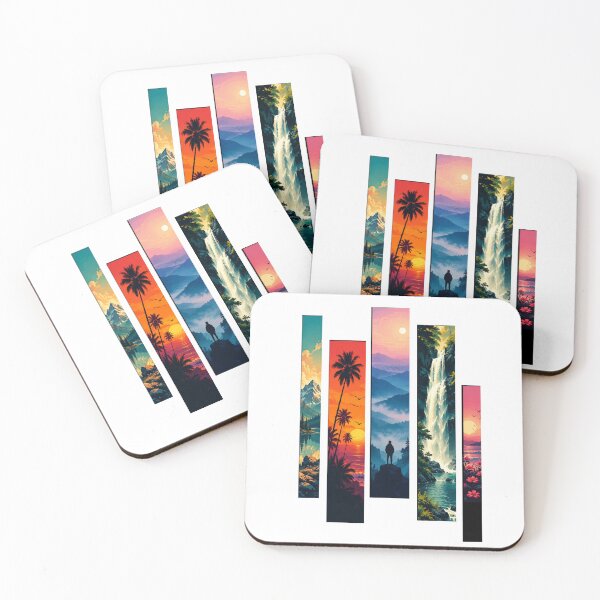 Item preview, Colorful Nature Stripes – Abstract Botanical Landscape Design designed and sold by TheAllInStore.