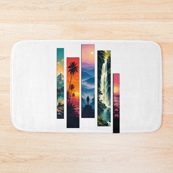 Item preview, Colorful Nature Stripes – Abstract Botanical Landscape Design designed and sold by TheAllInStore.