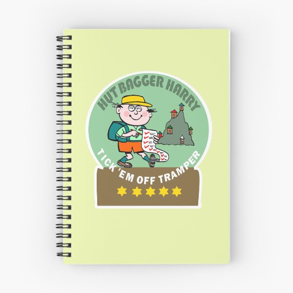 Item preview, Hut Bagger Harry Tick Em Off Tramper Cartoon  designed and sold by Al Benge - NZ & Australian Art.