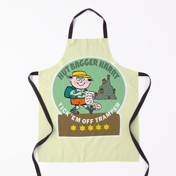 Item preview, Hut Bagger Harry Tick Em Off Tramper Cartoon  designed and sold by Al Benge - NZ & Australian Art.