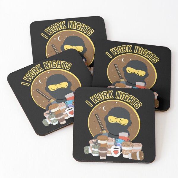 Item preview, I Work Nights - DOIN' CAFFININJA HOURS designed and sold by FREEKNSTEIN.