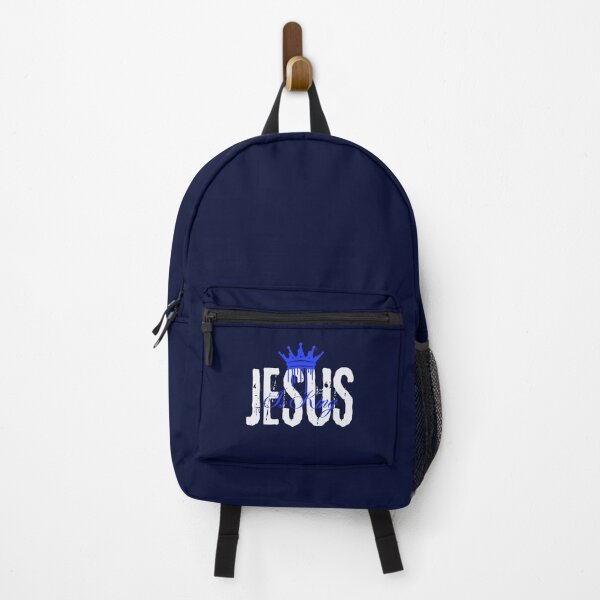 Item preview, Jesus Is King - Christian Motivational Quotes - Christmas Gifts For Boyfriend - Navy Blue designed and sold by Doiemacreations.
