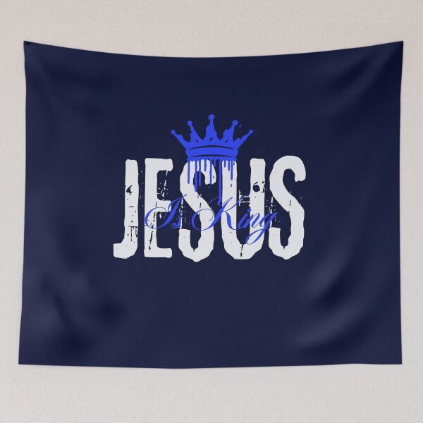 Item preview, Jesus Is King - Christian Motivational Quotes  - Christmas Gifts For Boyfriend - Navy Blue designed and sold by Doiemacreations.