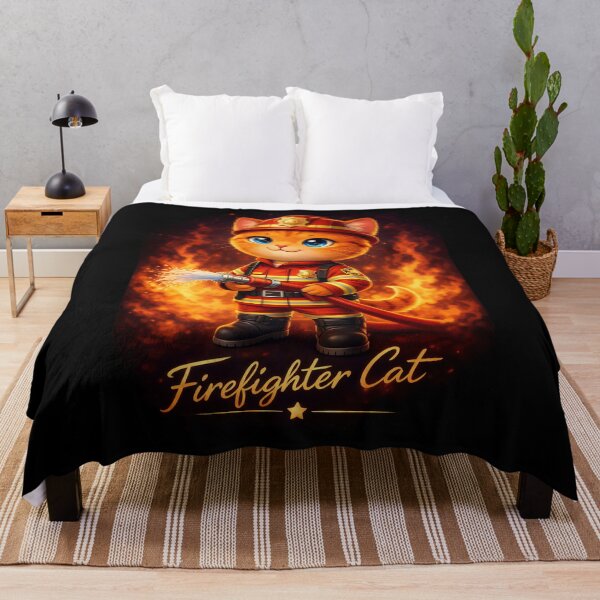 Item preview, Firefighter Cat designed and sold by Meow Story .