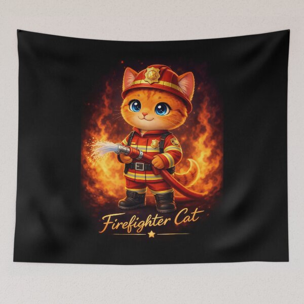 Item preview, Firefighter Cat  designed and sold by Meow Story .