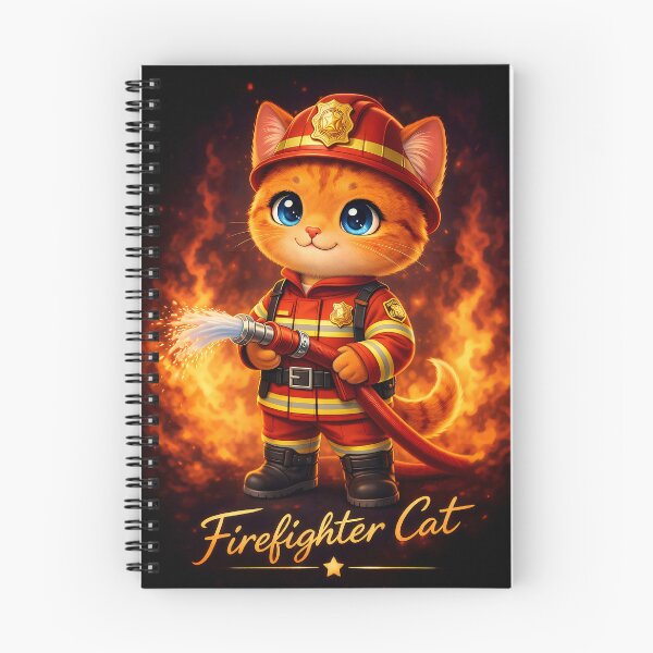 Item preview, Firefighter Cat  designed and sold by Meow Story .