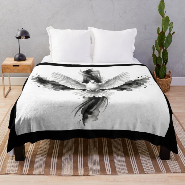 Item preview, Holy Spirit, Dove and Christian Cross Watercolor on White Background designed and sold by MantoSagrado.