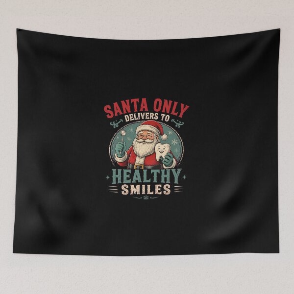Item preview, Santa only delivers to healthy smiles designed and sold by Konvero.