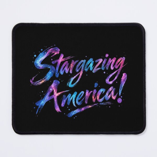 Item preview, Stargazing America – Colorful Galaxy Brush Lettering designed and sold by The-Drip-Studio.