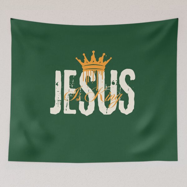 Item preview, Jesus Is King Christianity Bible Verse Quote  - Christmas Gifts - Dark Green designed and sold by Doiemacreations.