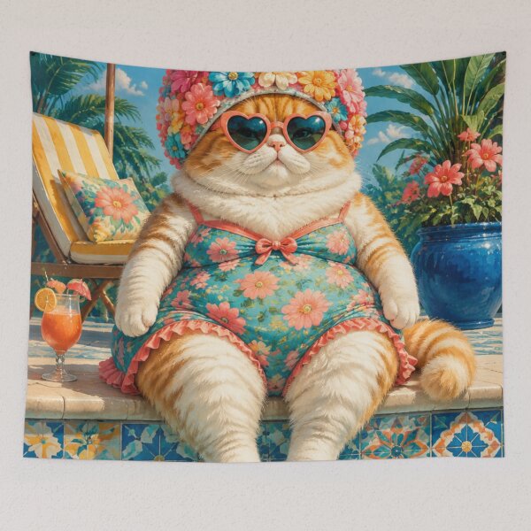Item preview, Miss Queenie Cattitude designed and sold by FloramoonArt.