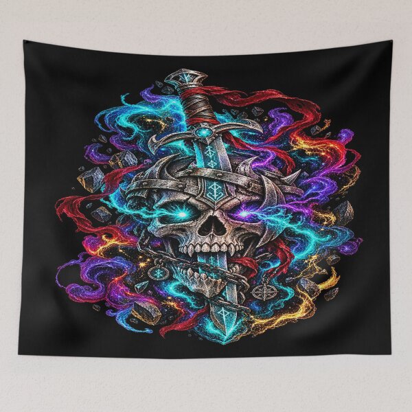 Item preview, Arcane Skull Warlord – Mystic Sword of Chaos designed and sold by TroviTutto.