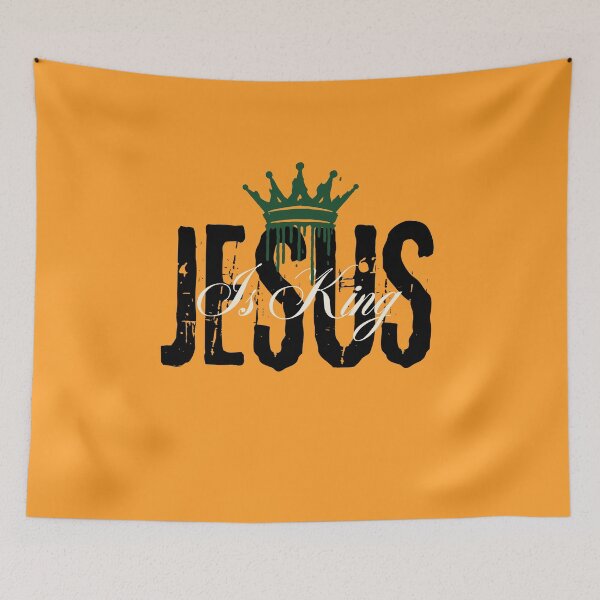 Item preview, Jesus Is King - Jesus Inspirational Bible Verses  - Christmas Gift Ideas - Orange designed and sold by Doiemacreations.
