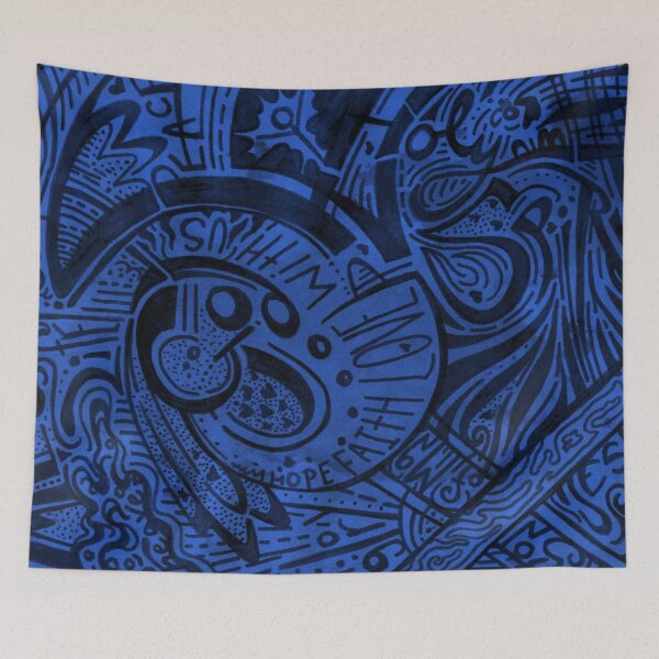 Item preview, God With Us in Blue designed and sold by sarunamii.