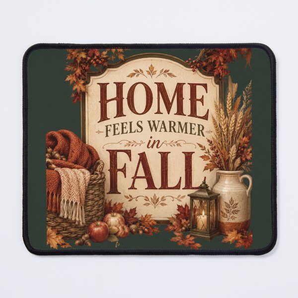 Item preview, Home Feels Warmer in Fall – Cozy Autumn Home Decor Design designed and sold by astersgraphics.