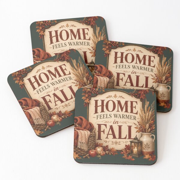 Item preview, Home Feels Warmer in Fall – Cozy Autumn Home Decor Design designed and sold by astersgraphics.