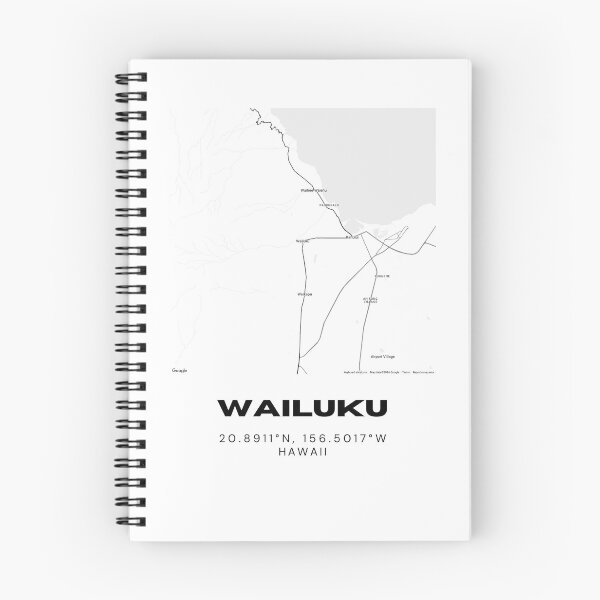 Item preview, Wailuku Maui Minimalist City Map designed and sold by RM-Journey.