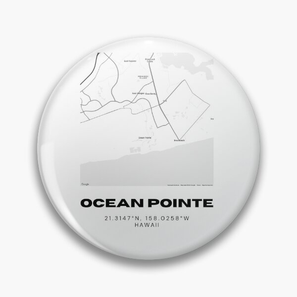 Aperçu de l'œuvre Carte minimaliste d'Ocean Pointe, Hawaï créée et vendue par RM-Journey.