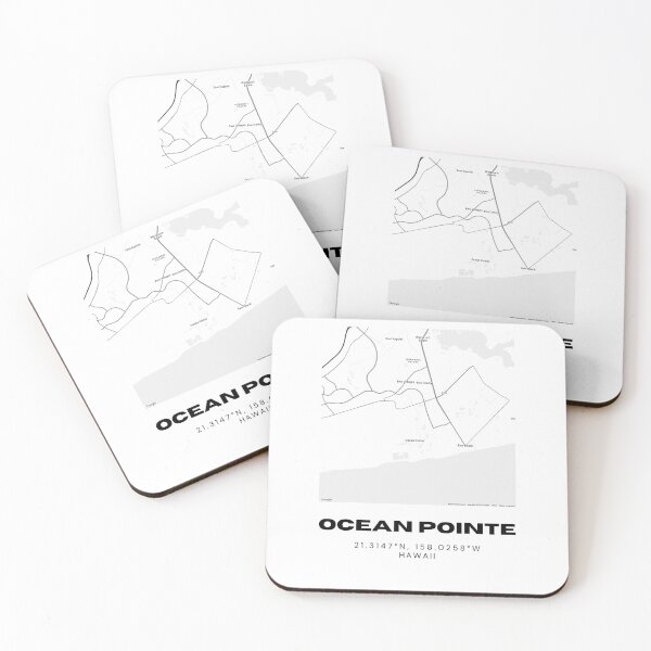 Aperçu de l'œuvre Carte minimaliste d'Ocean Pointe, Hawaï créée et vendue par RM-Journey.