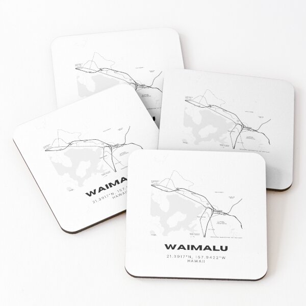 Item preview, Waimalu Hawaii Minimalist Map designed and sold by RM-Journey.