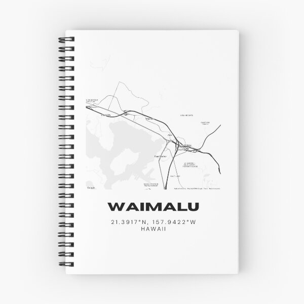 Item preview, Waimalu Hawaii Minimalist Map designed and sold by RM-Journey.