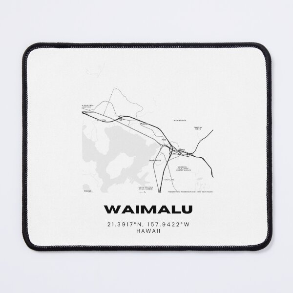 Item preview, Waimalu Hawaii Minimalist Map designed and sold by RM-Journey.