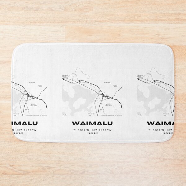 Item preview, Waimalu Hawaii Minimalist Map designed and sold by RM-Journey.
